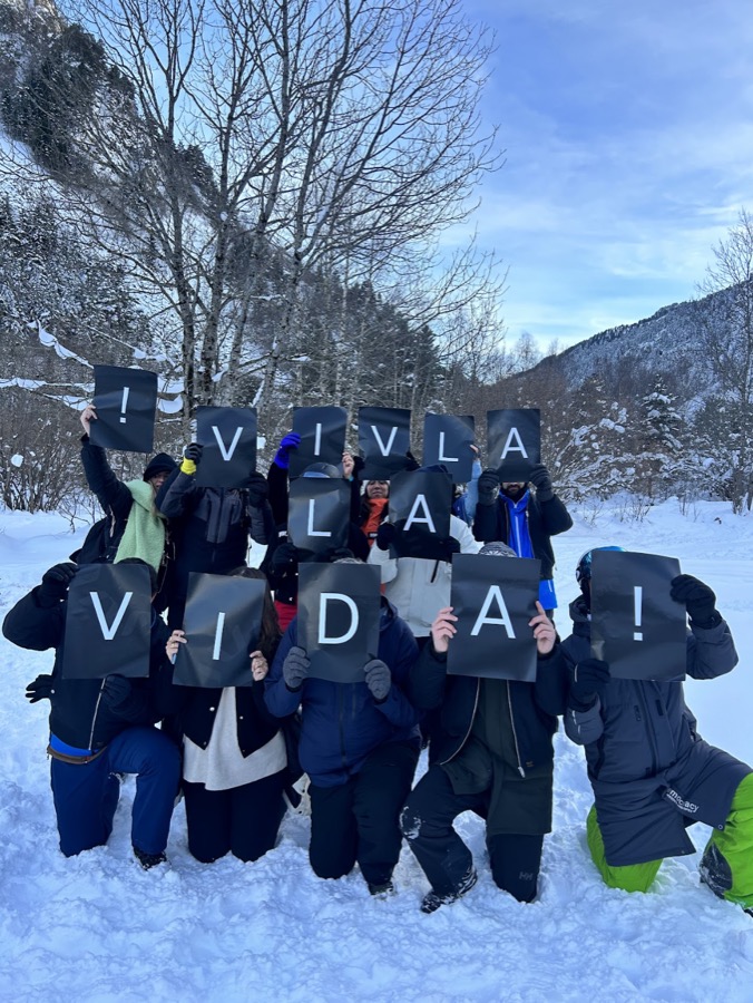 El equipo en una salida de invierno
