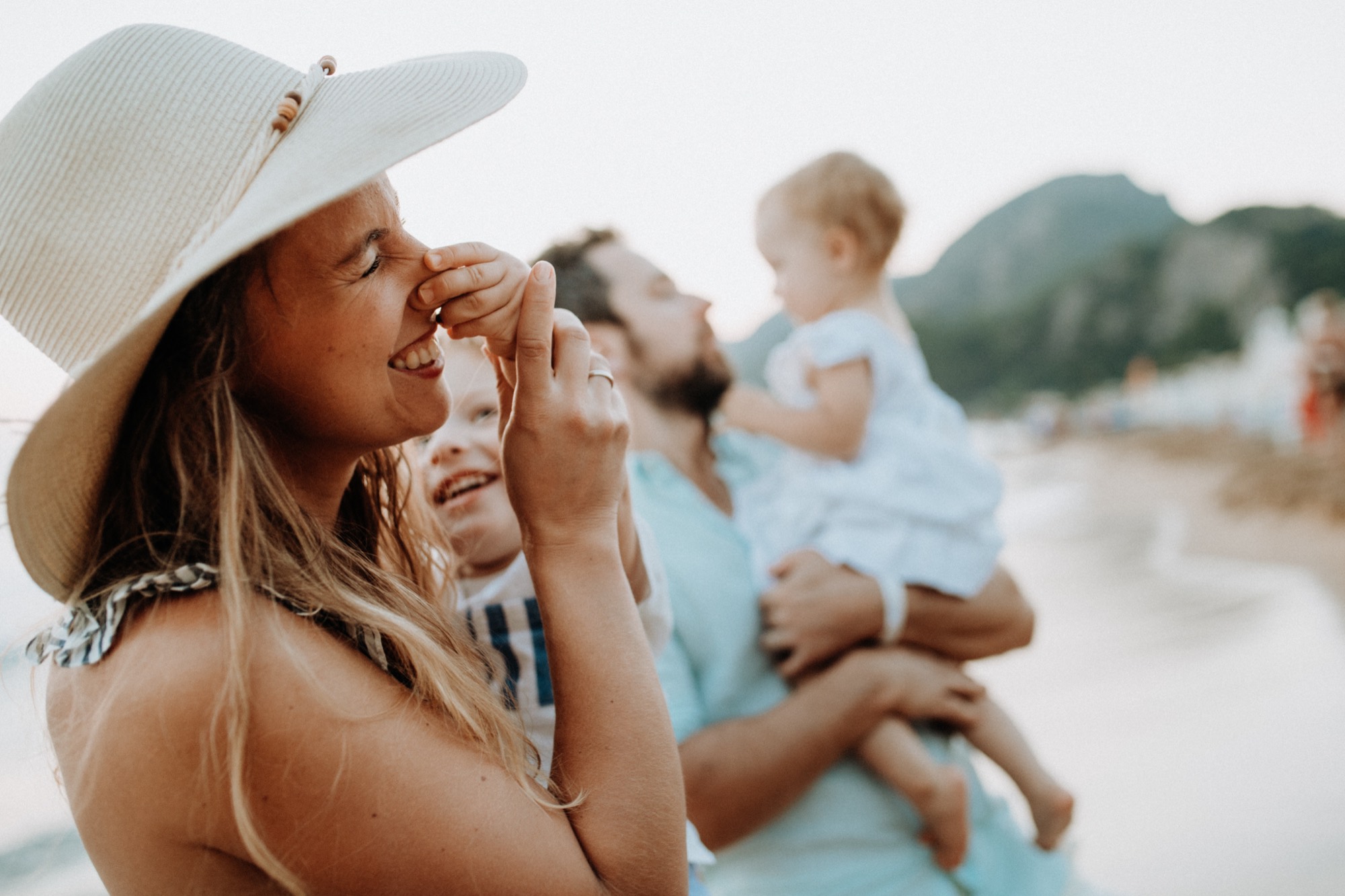 Familia disfrutando de sus vacaciones